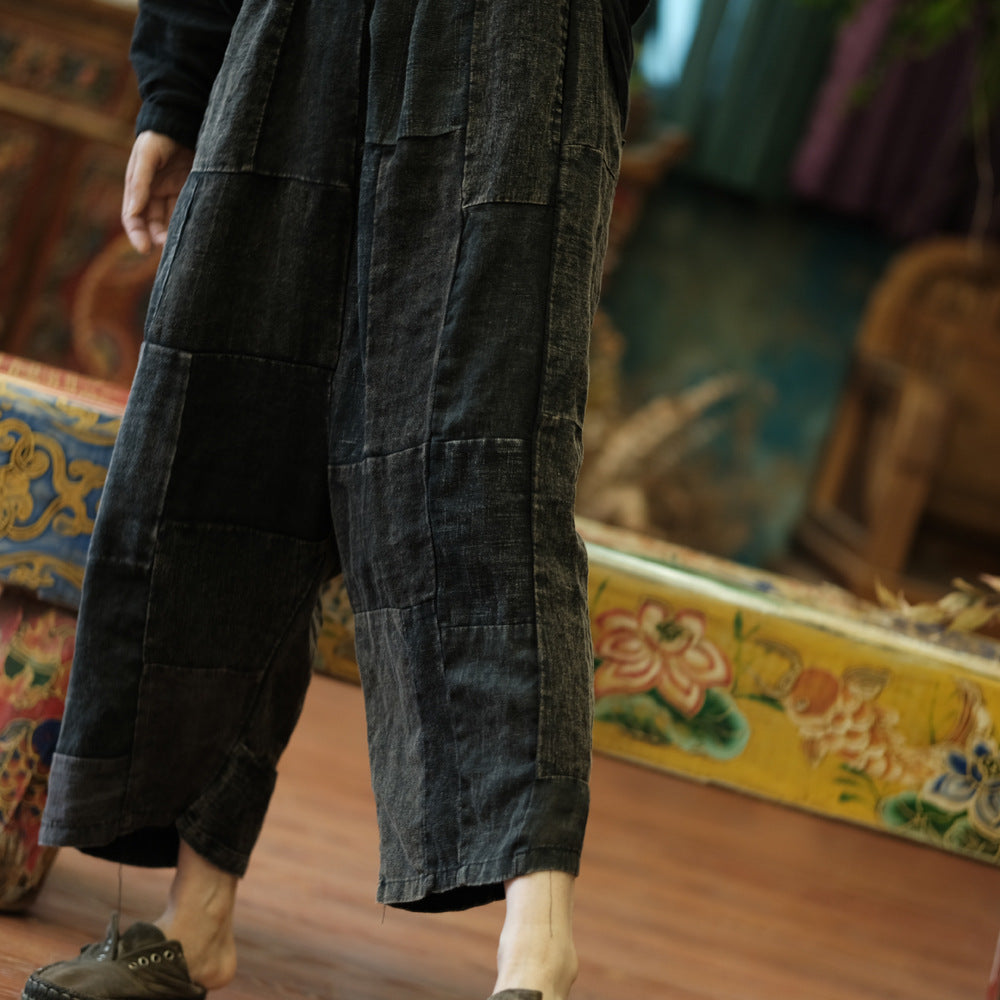 Vintage Patchwork Spring Pants