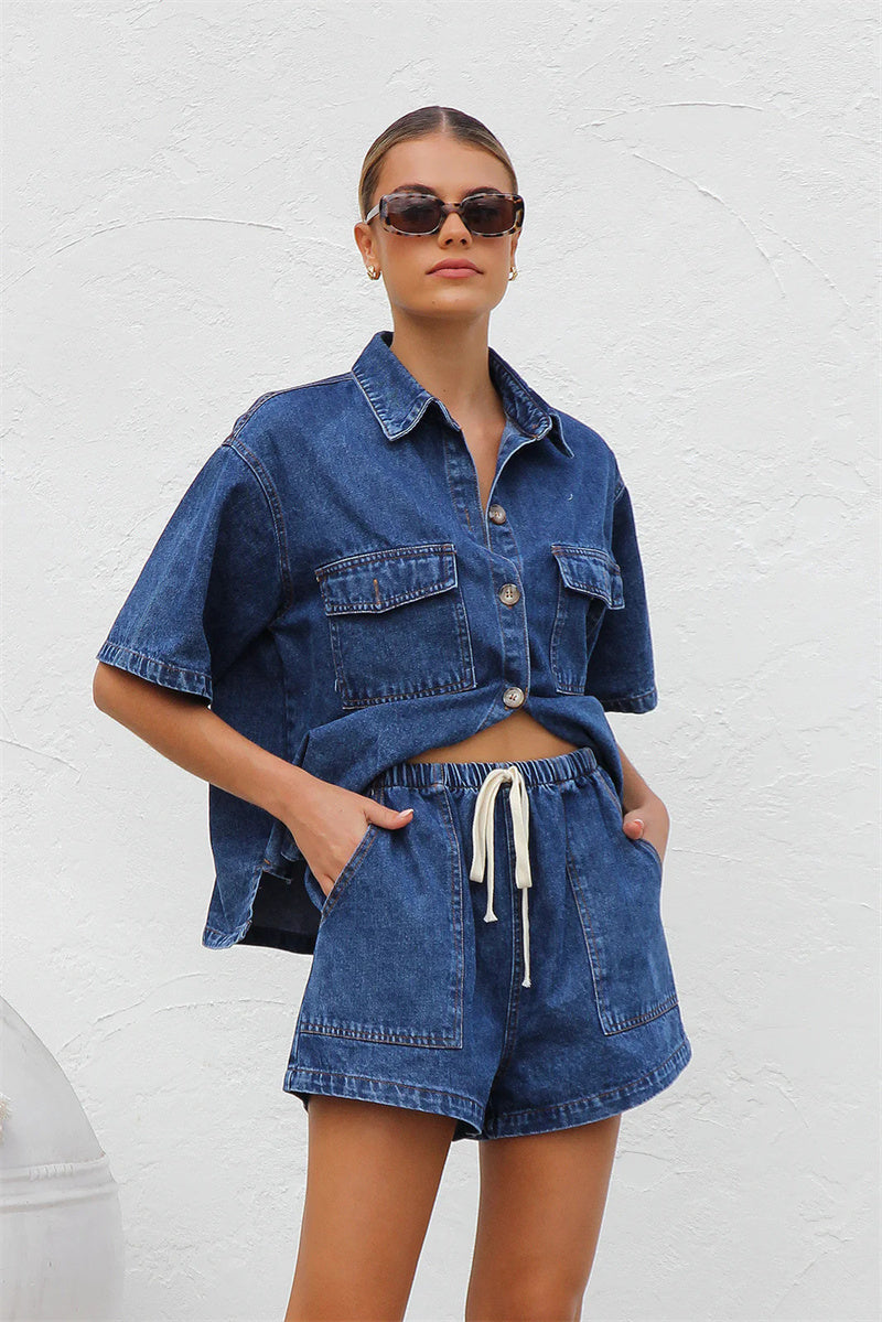 Urban Denim Short Set