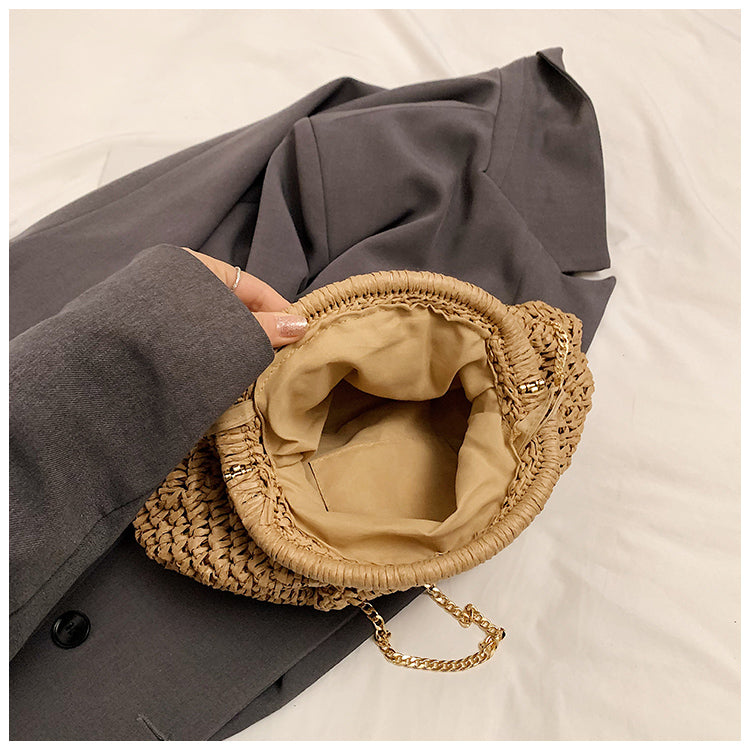 Sac à bandoulière en paille tressée Palma