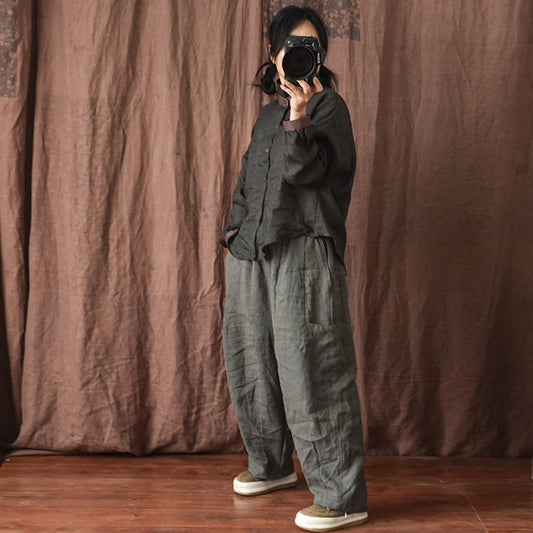 Vintage Comfort Wide-Leg Pants
