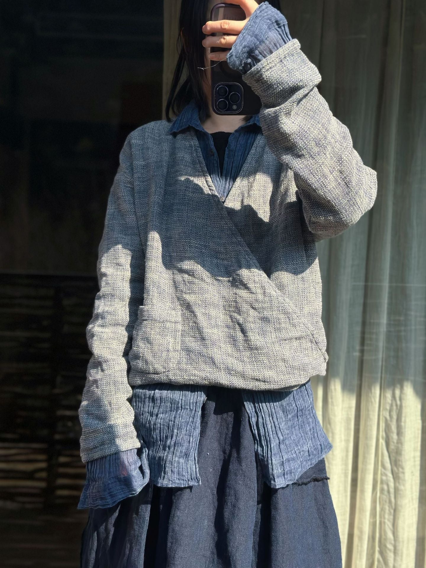 Blusa retro de rami