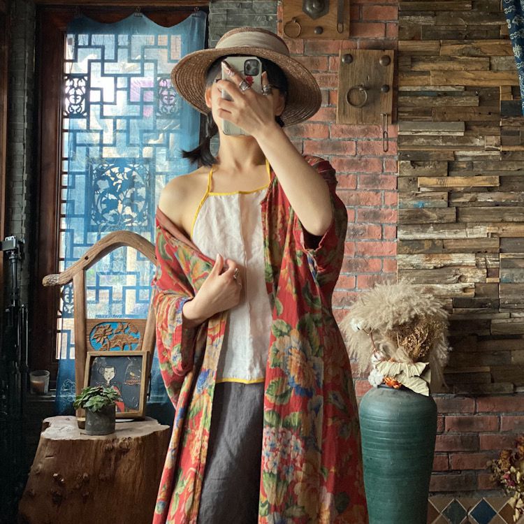 Kimono fleuri vintage