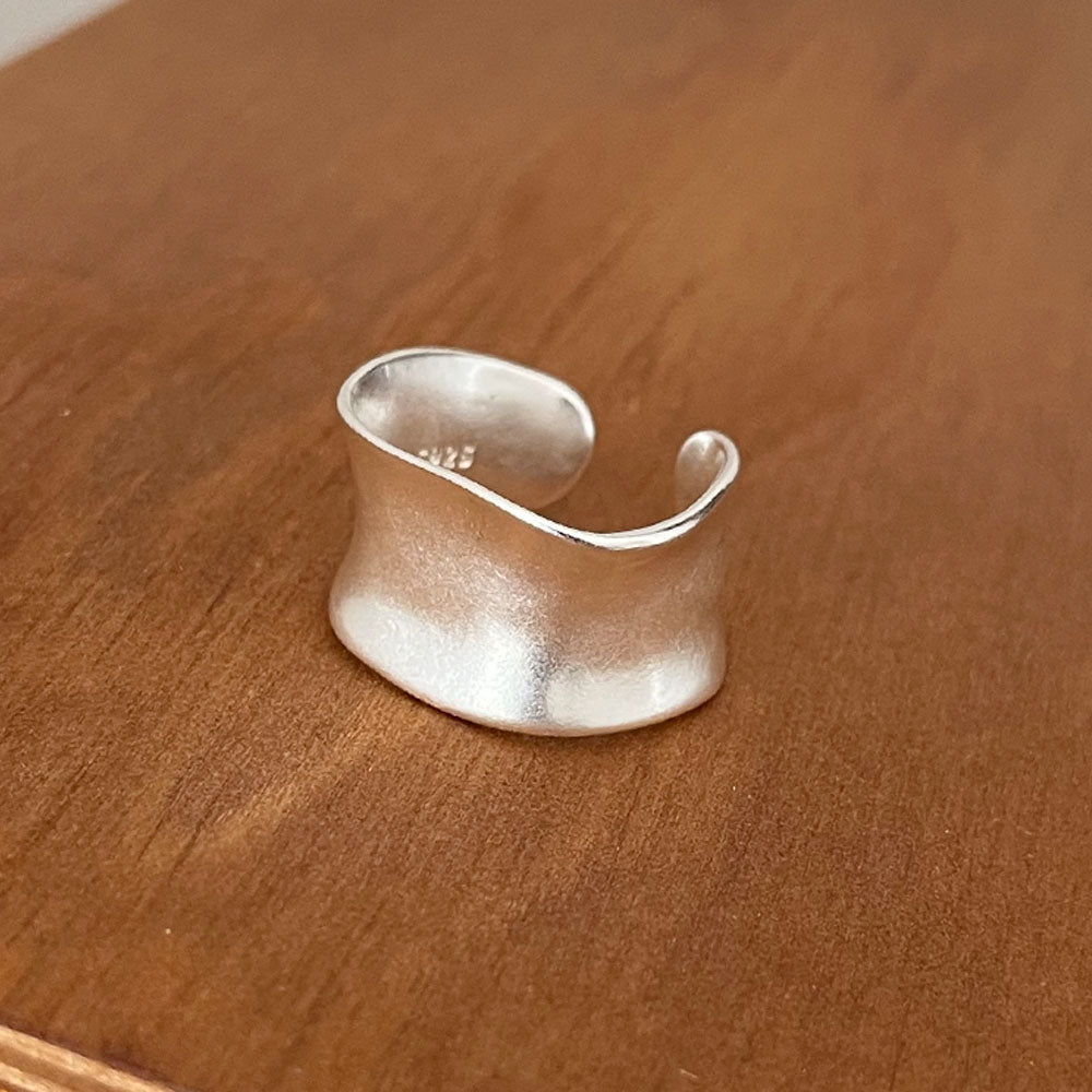Bague vintage en argent sterling 925 à large bande