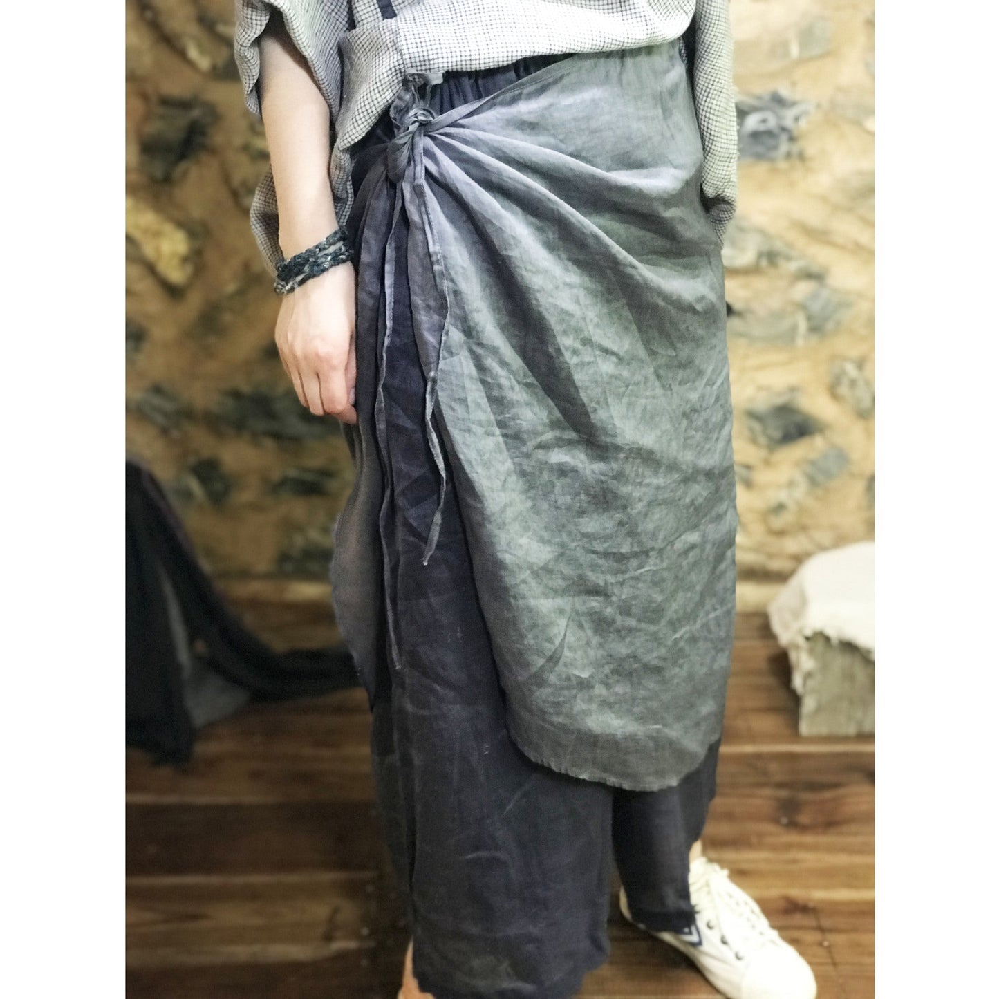 Falda pantalón de pierna ancha con flujo boho