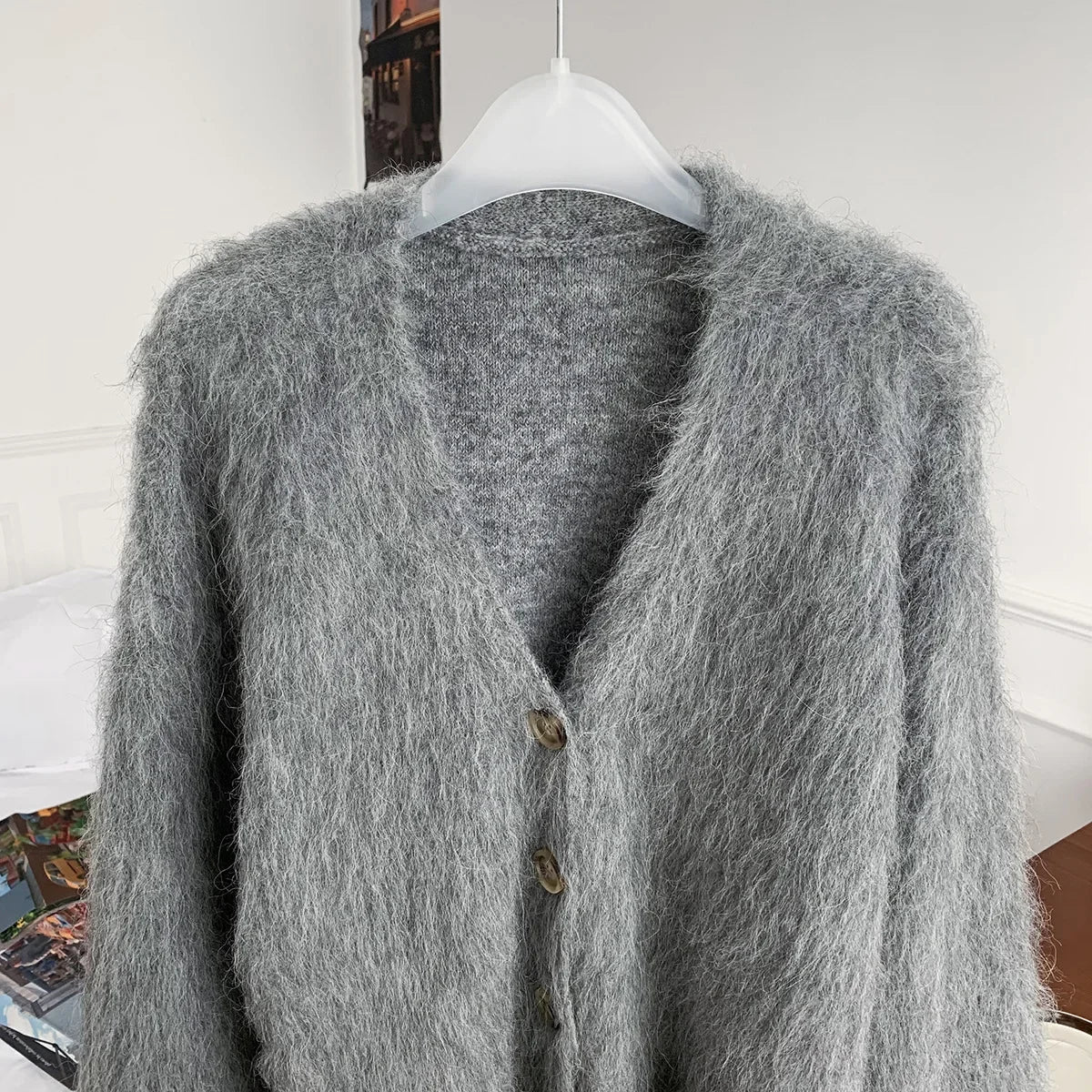 Cárdigan acogedor de alpaca