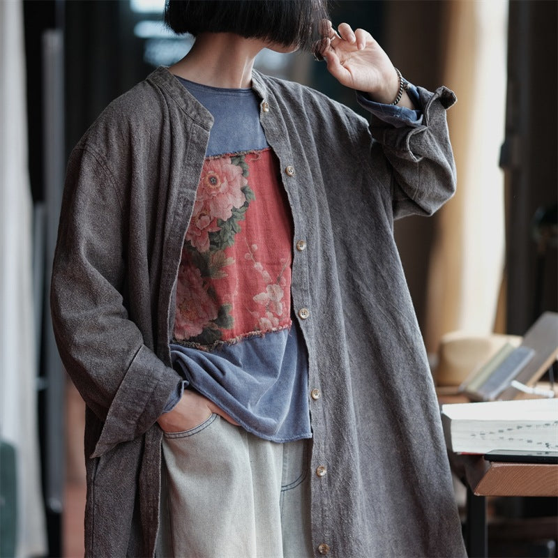 Manteau vintage Grace en coton et lin