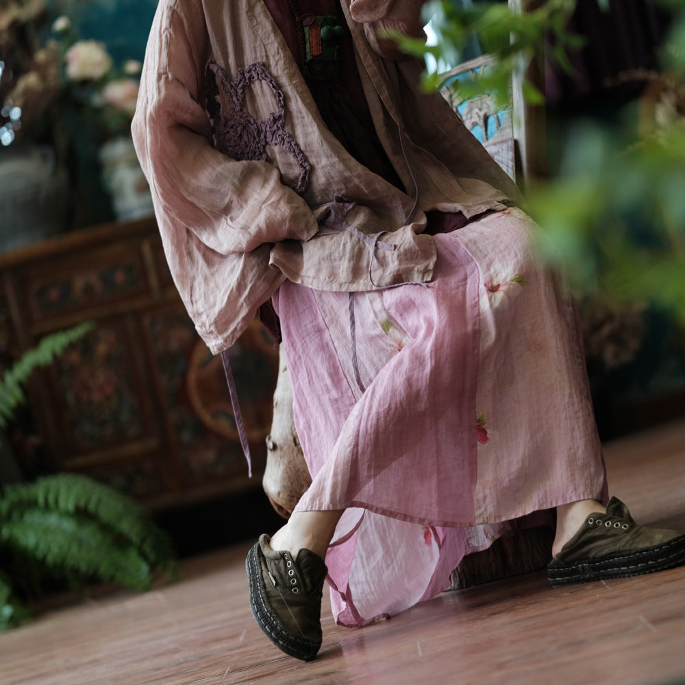 Jupe en tulle à fleurs Rami vintage