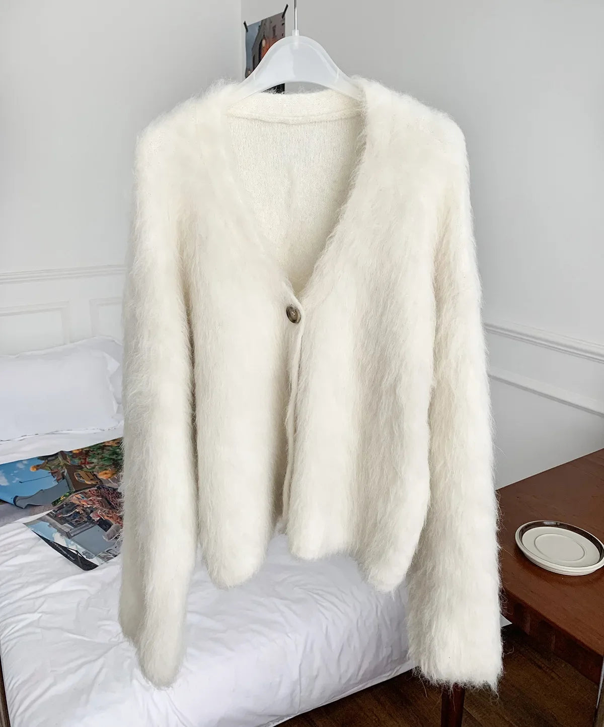 Cárdigan acogedor de alpaca