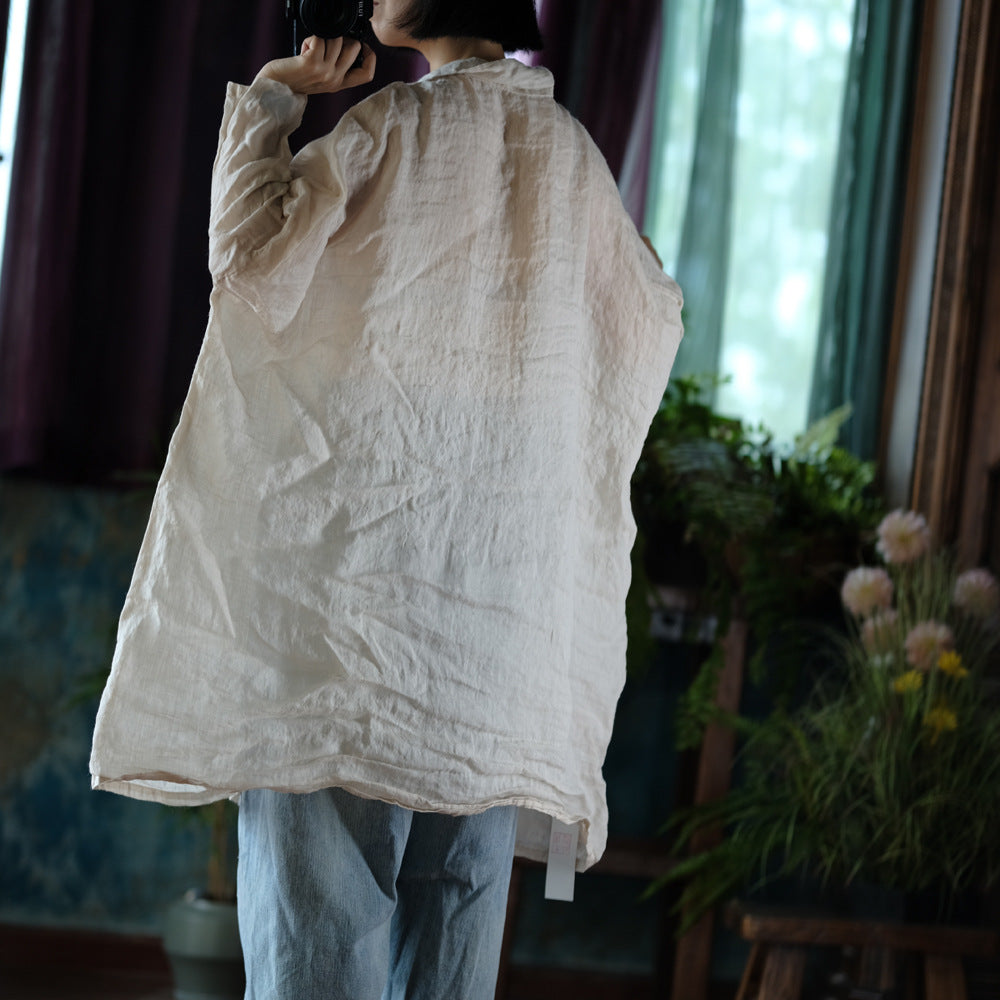 Vintage Oversized Linen Shirt