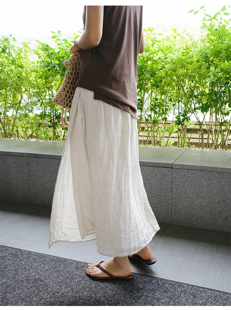 Jupe-pantalon en lin de Kyoto
