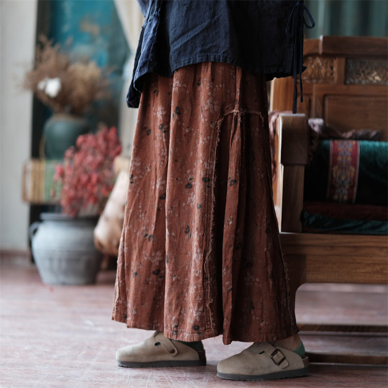 Jupe en lin vintage Terra