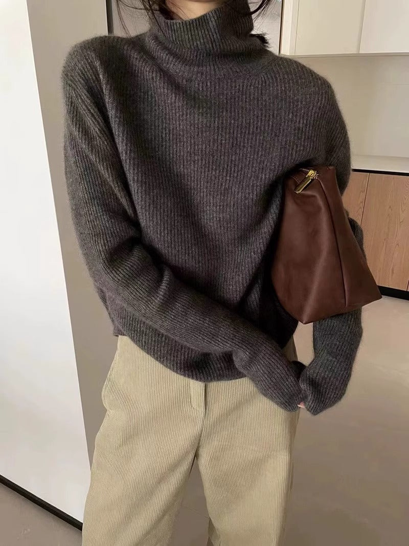 Pull col roulé en cachemire élégant
