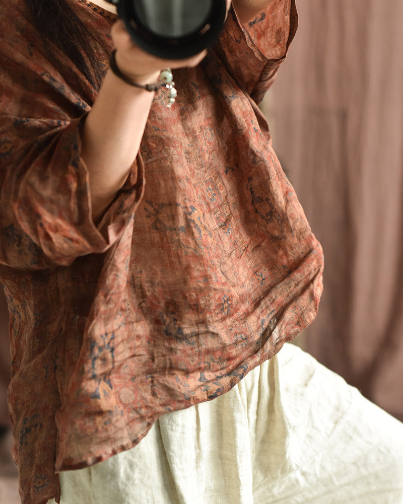 Vintage Mystic Flora Rami Blouse