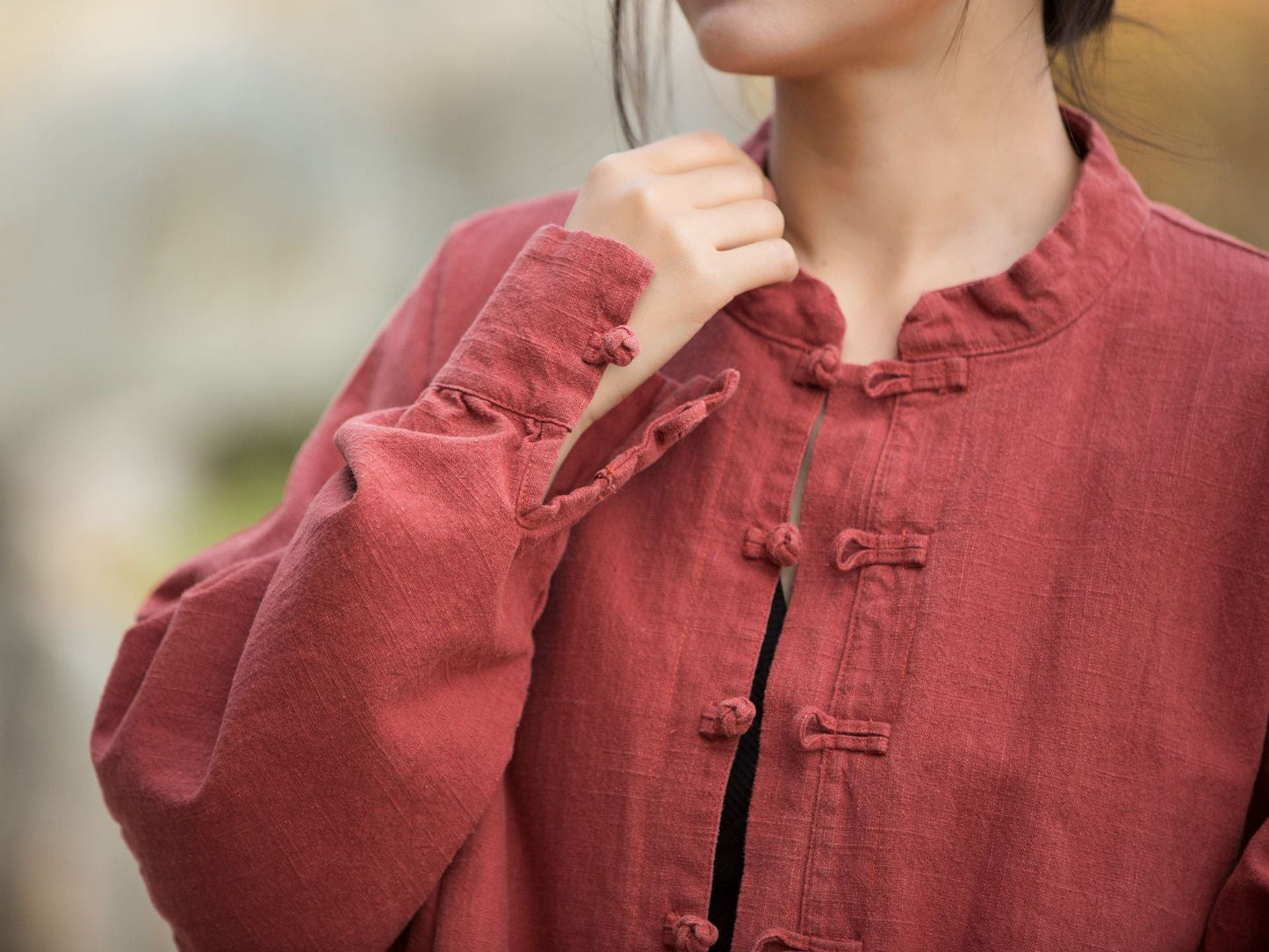 Chaqueta de lino de gran tamaño Nature