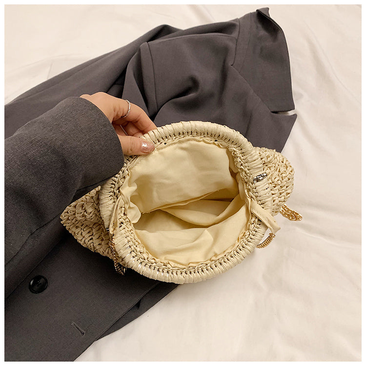 Sac à bandoulière en paille tressée Palma