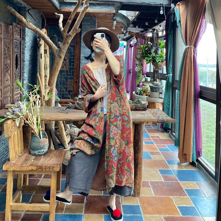 Kimono fleuri vintage