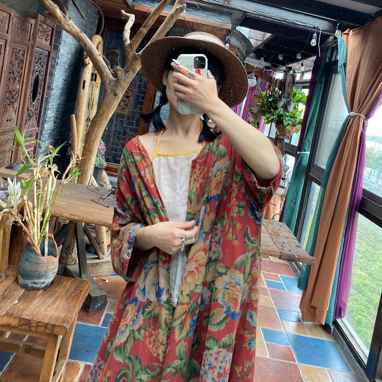 Kimono fleuri vintage
