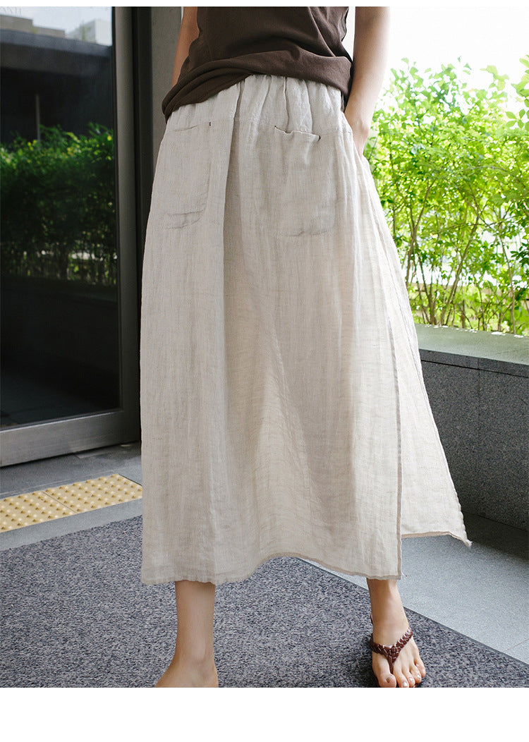 Jupe-pantalon en lin de Kyoto