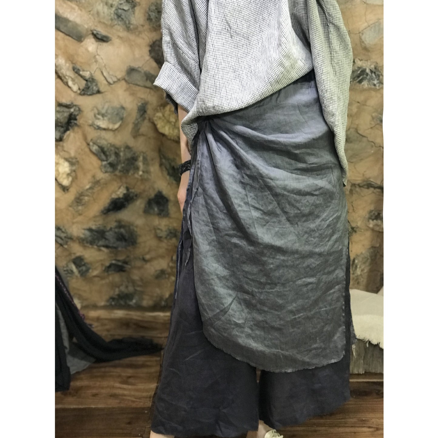 Falda pantalón de pierna ancha con flujo boho