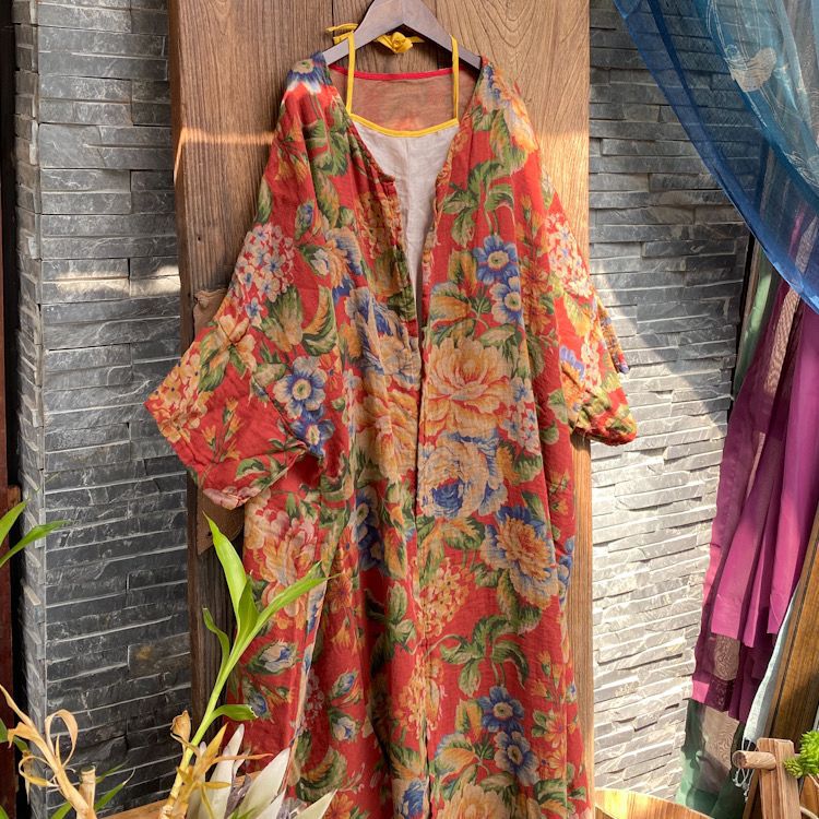 Kimono fleuri vintage