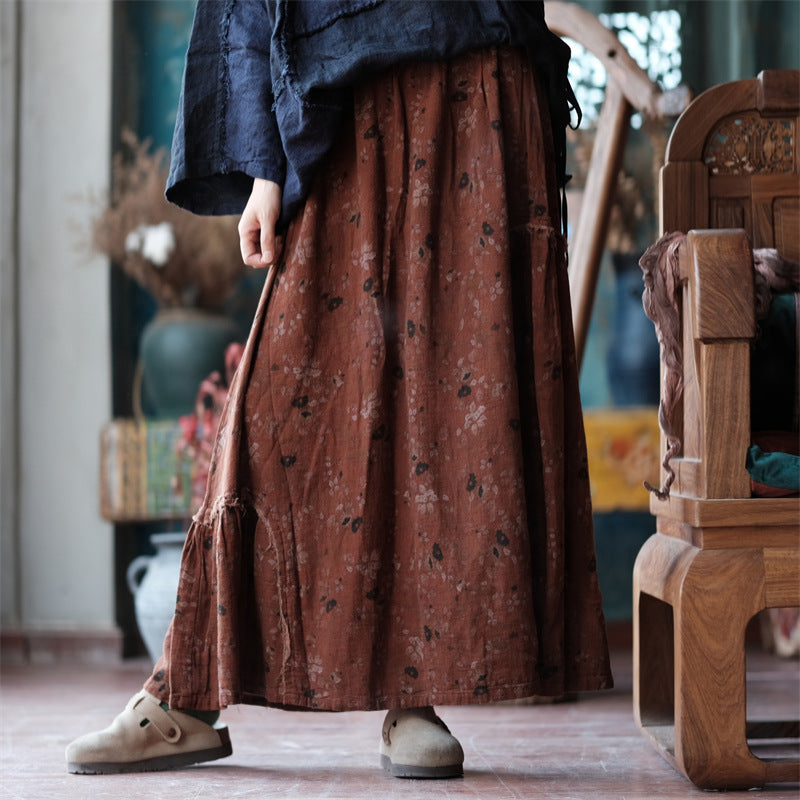 Jupe en lin vintage Terra