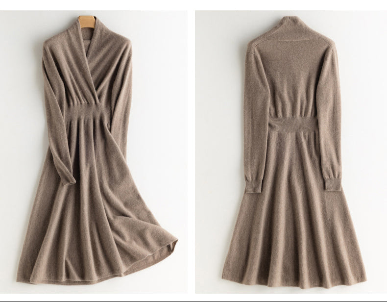 Robe à volants élégante en cachemire