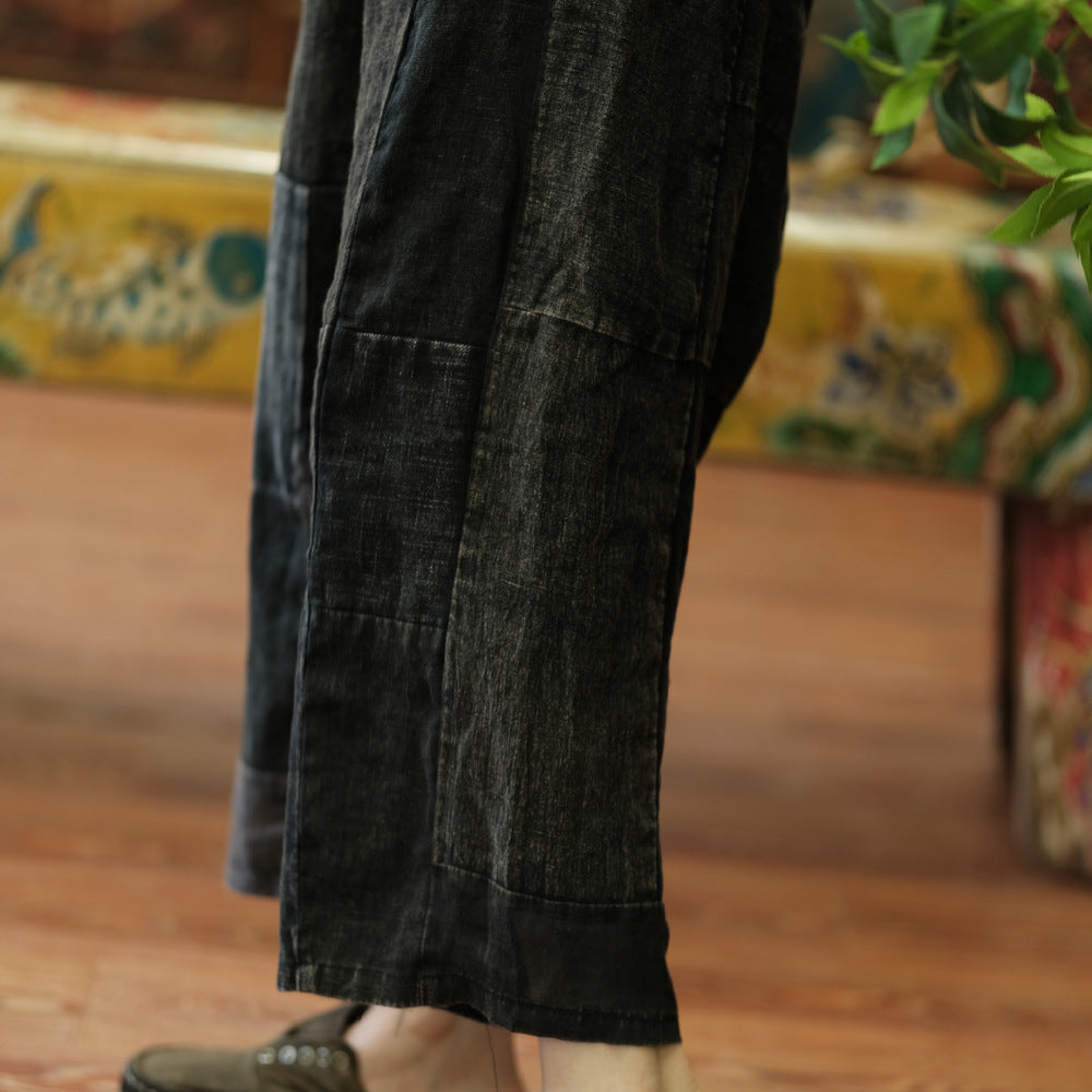 Vintage Patchwork Spring Pants