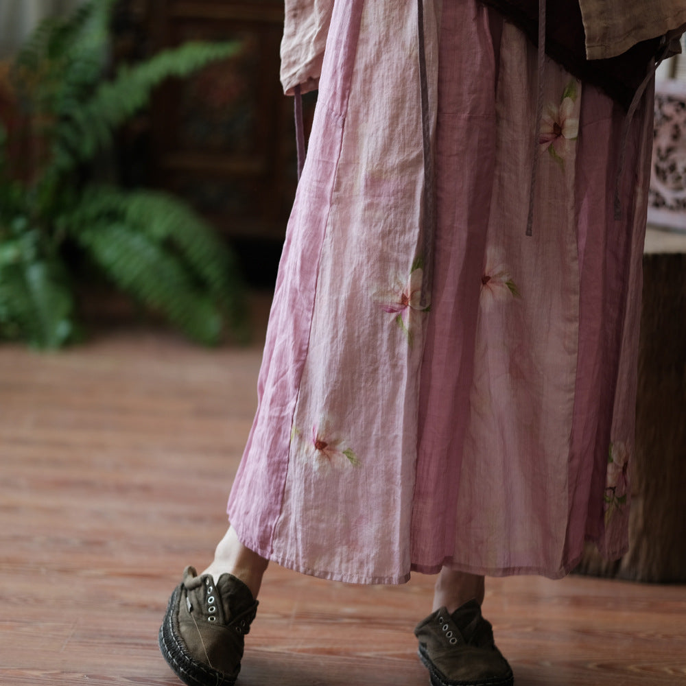 Jupe en tulle à fleurs Rami vintage