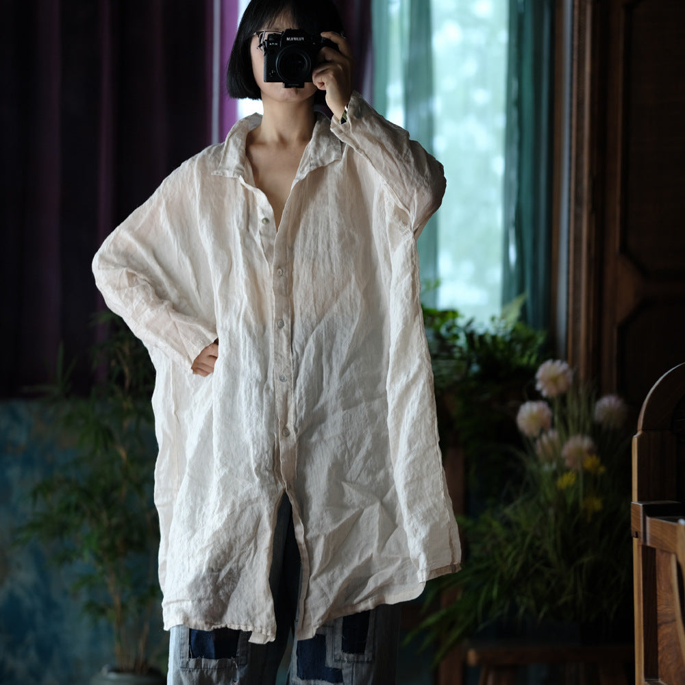 Vintage Oversized Linen Shirt