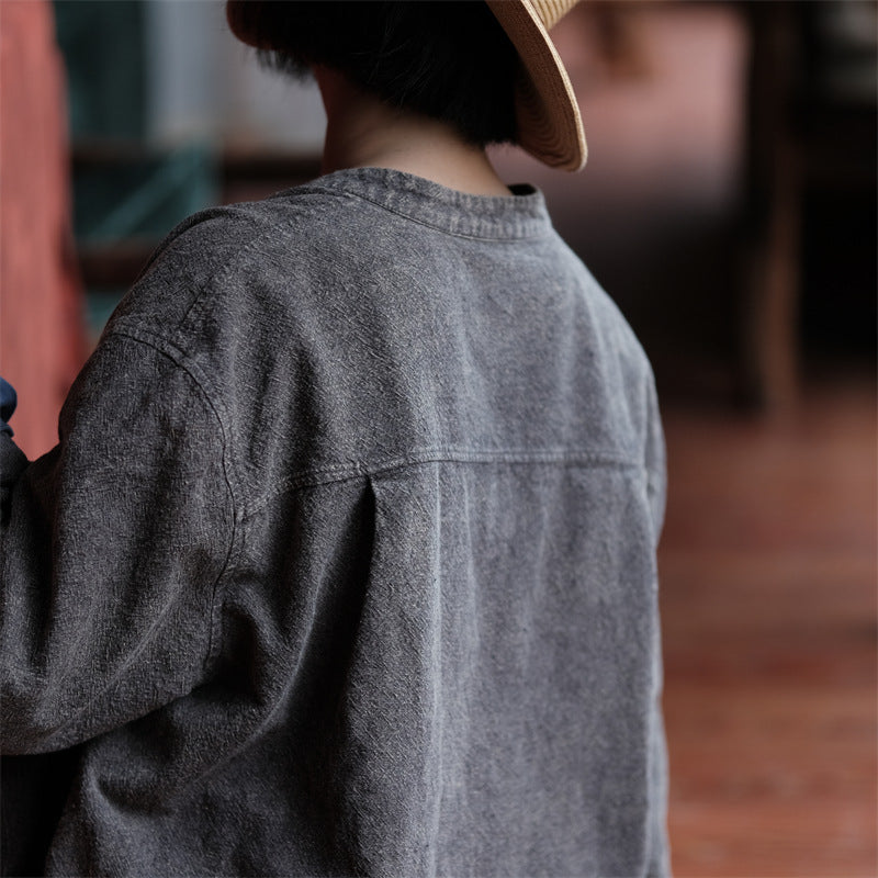 Manteau vintage Grace en coton et lin