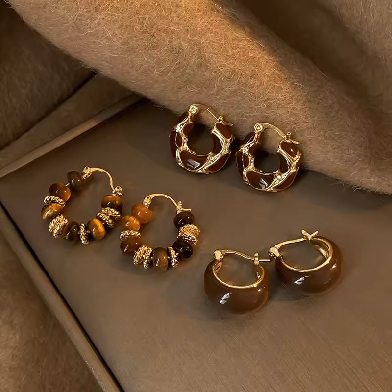 Juego de pendientes vintage Nature