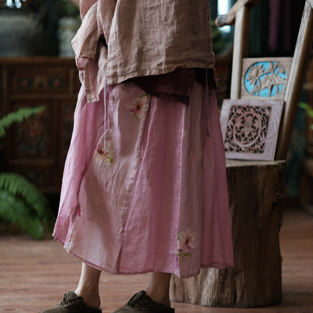 Jupe en tulle à fleurs Rami vintage