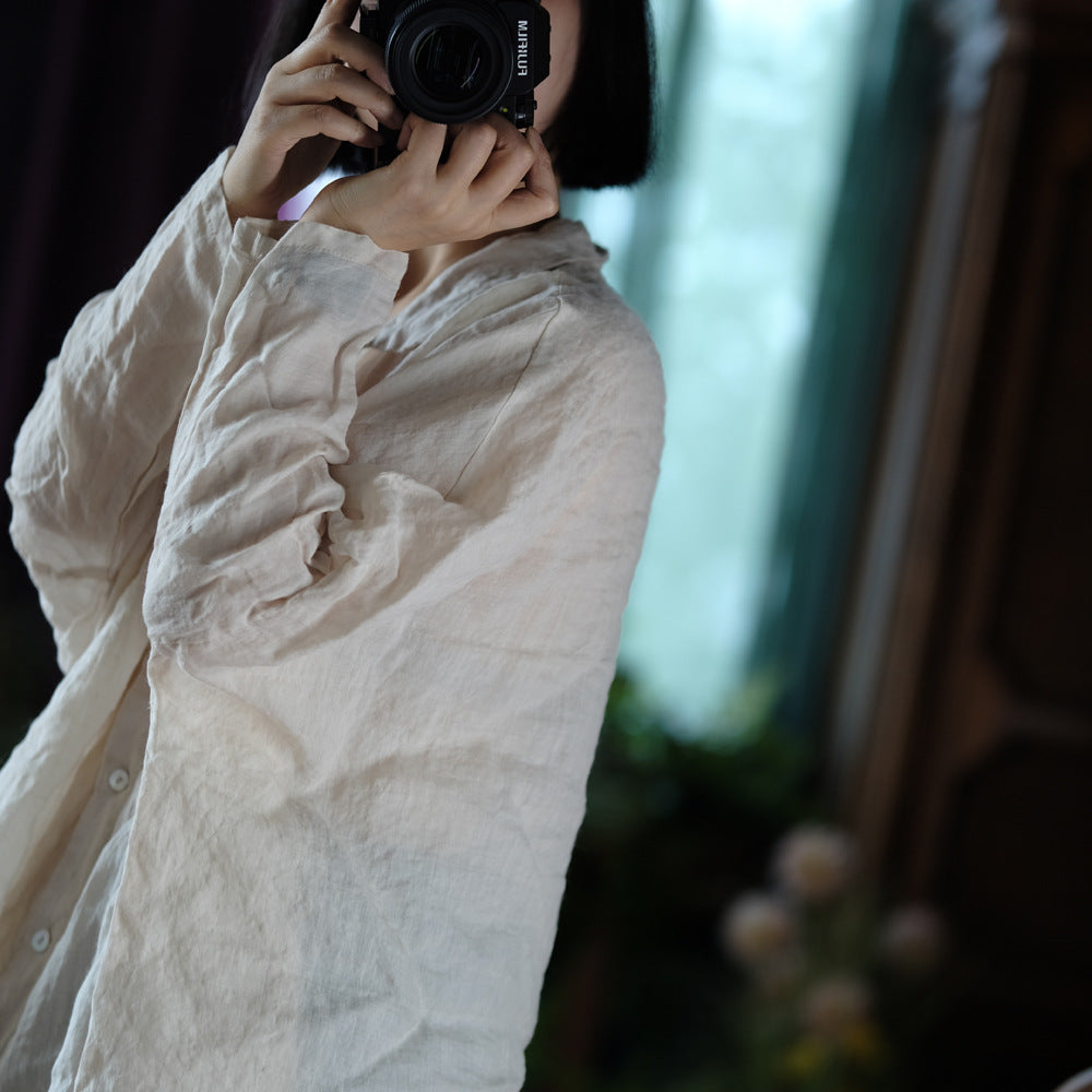 Vintage Oversized Linen Shirt