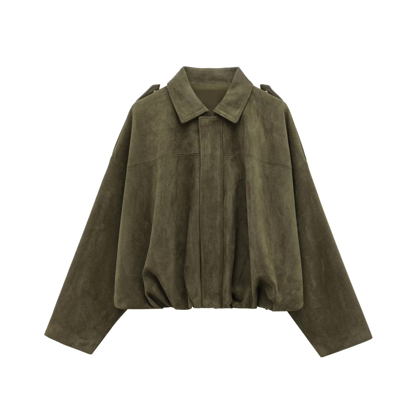 Suede Long Sleeve Lapel Jacket & High-Waist Shorts for Women | 2025 Vintage Streetwear Style
