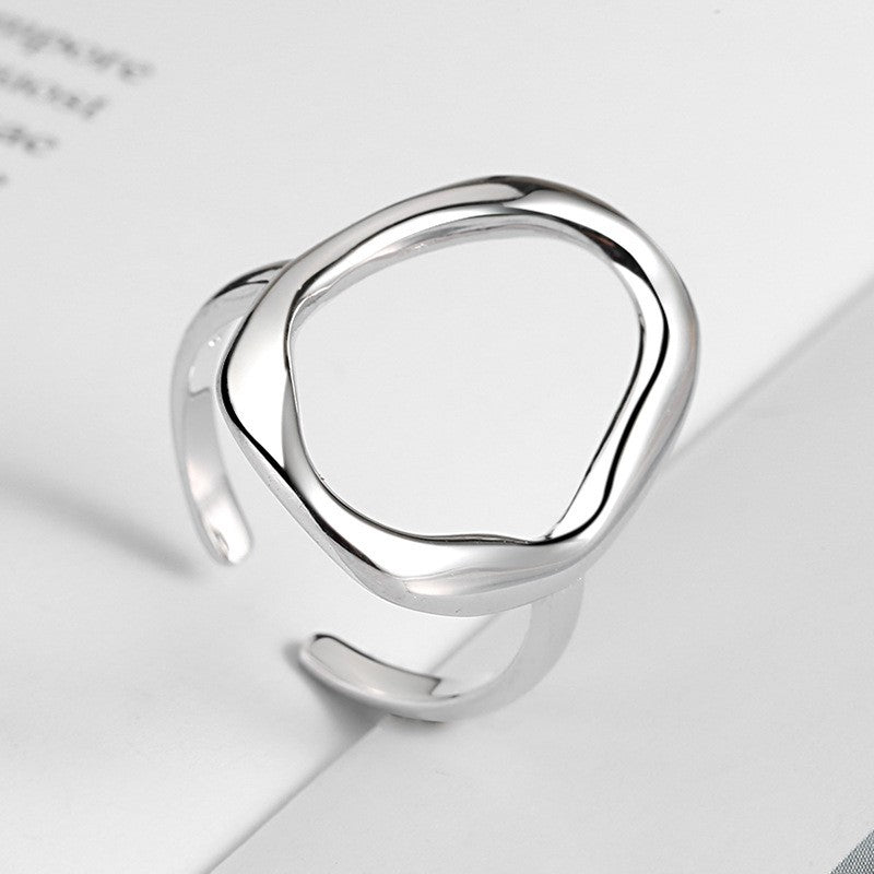 Bague ovale en acier éternel