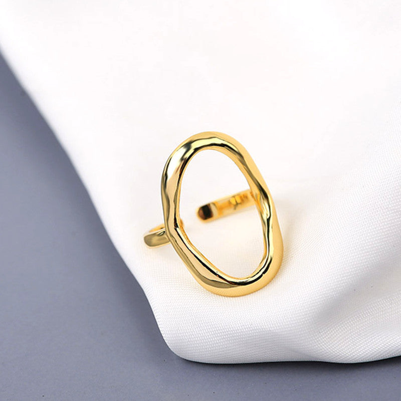 Bague ovale en acier éternel