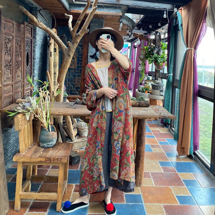 Kimono fleuri vintage