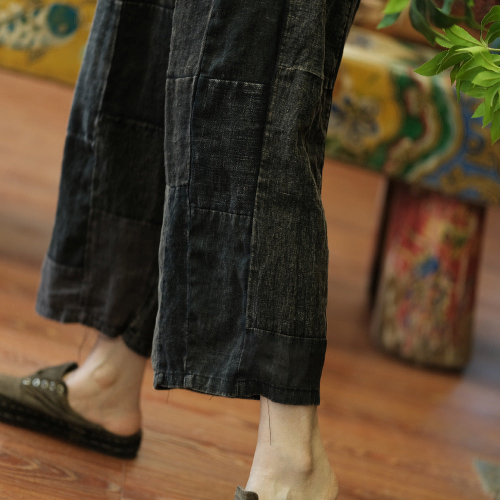 Vintage Patchwork Spring Pants