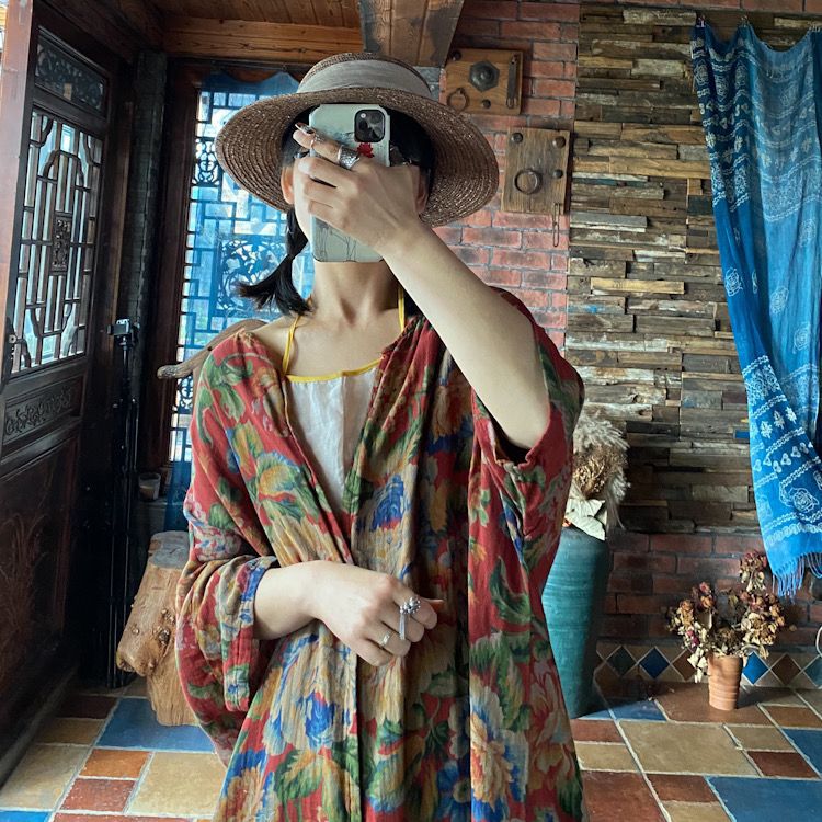 Kimono fleuri vintage