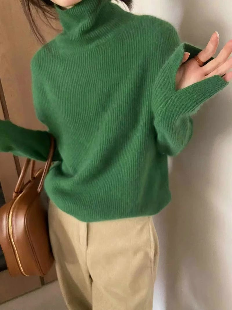 Pull col roulé en cachemire élégant