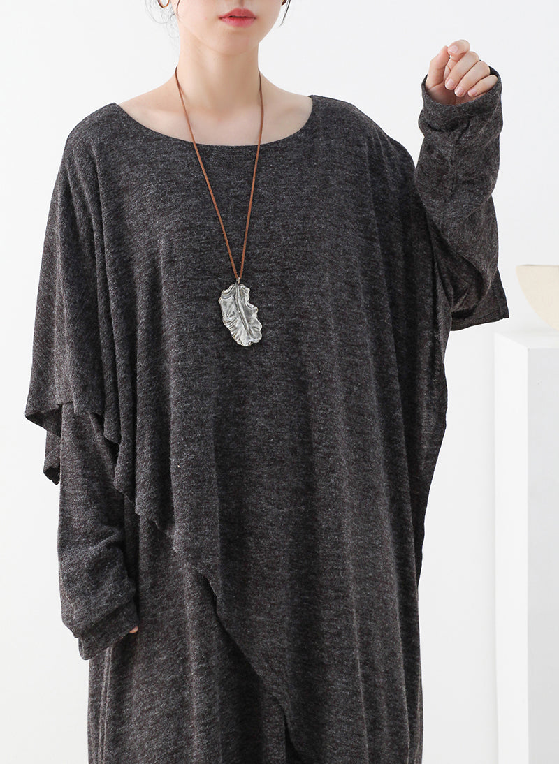 Robe longue asymétrique en coton