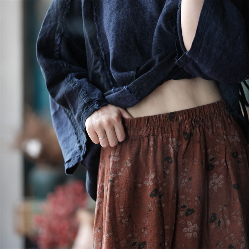 Jupe en lin vintage Terra