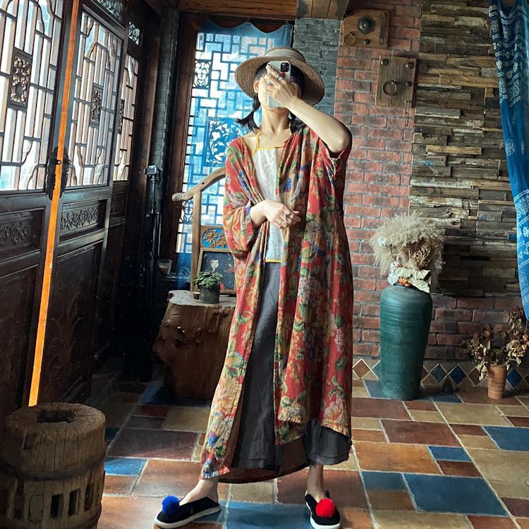 Kimono fleuri vintage