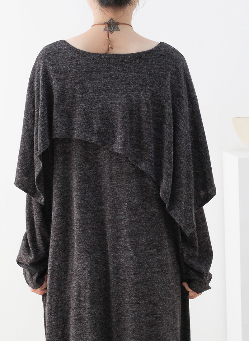 Robe longue asymétrique en coton