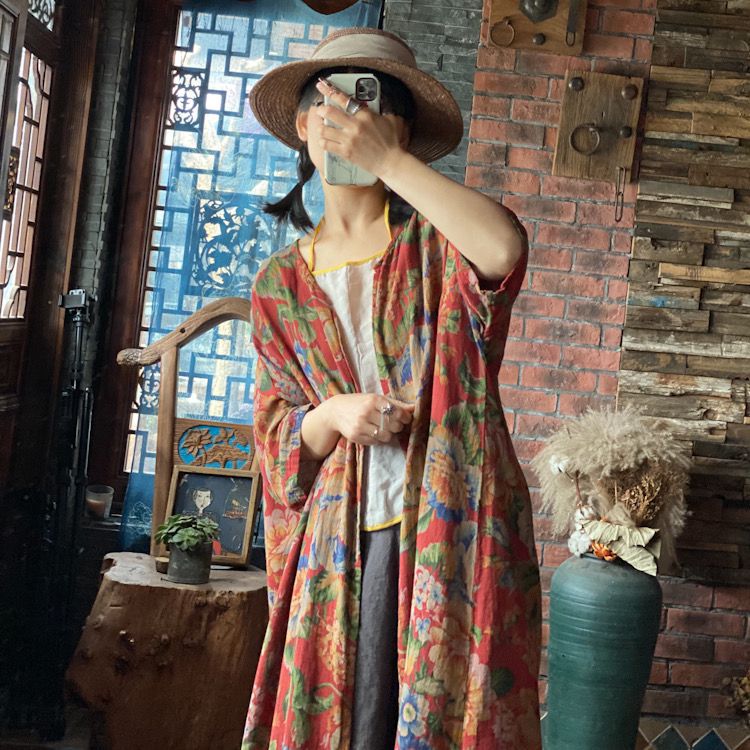 Kimono fleuri vintage