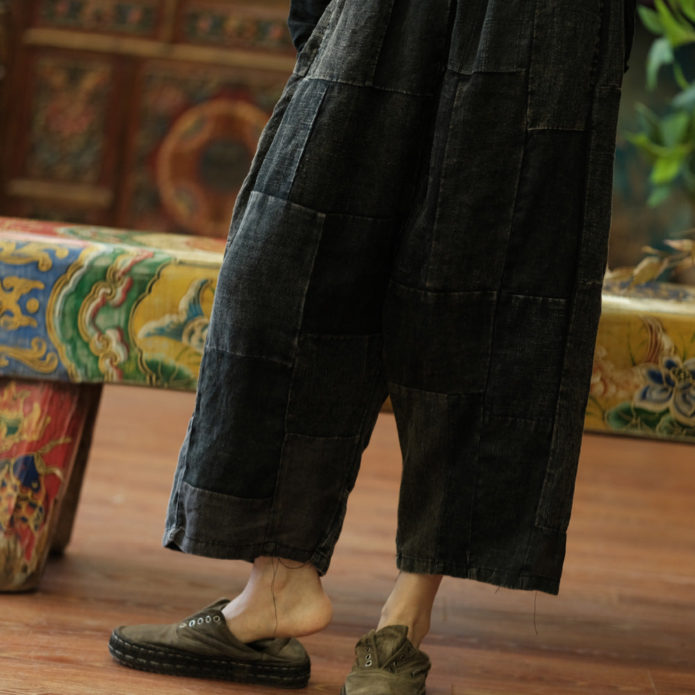 Vintage Patchwork Spring Pants