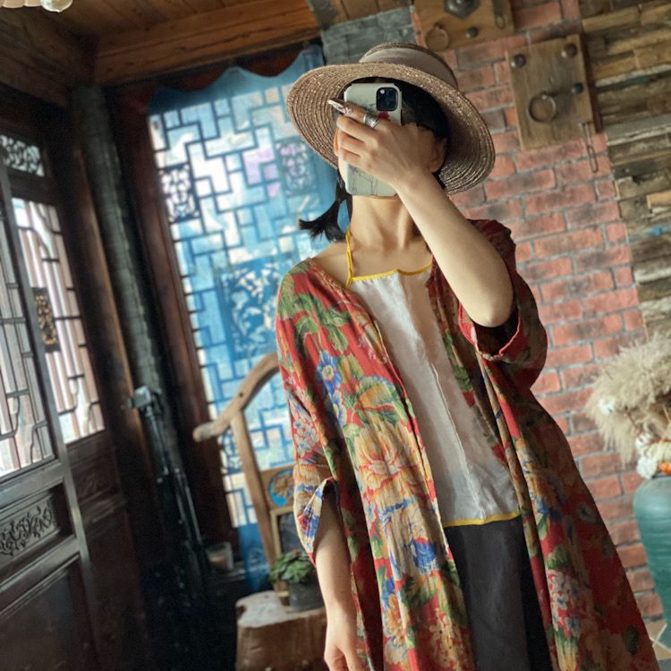 Kimono fleuri vintage