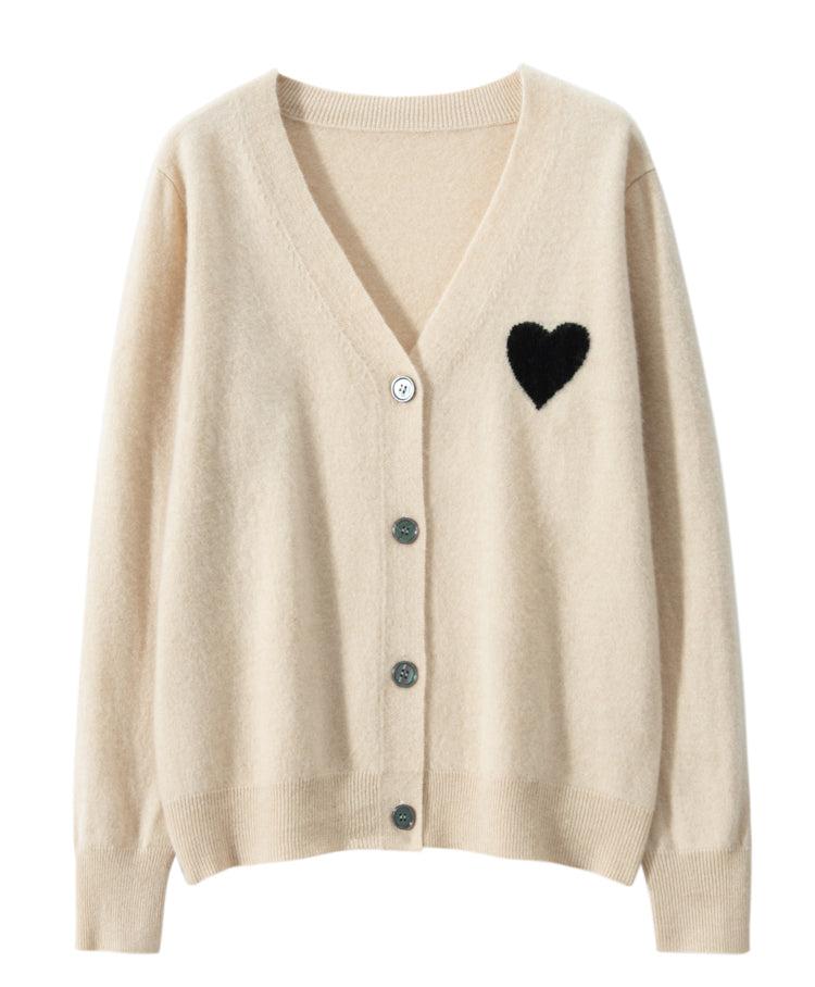 Cardigan en cachemire Heartline