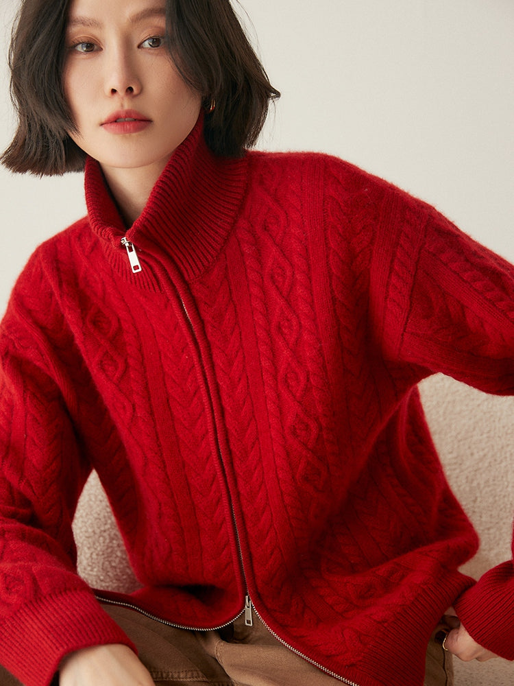 Cardigan Heritage en mélange de cachemire
