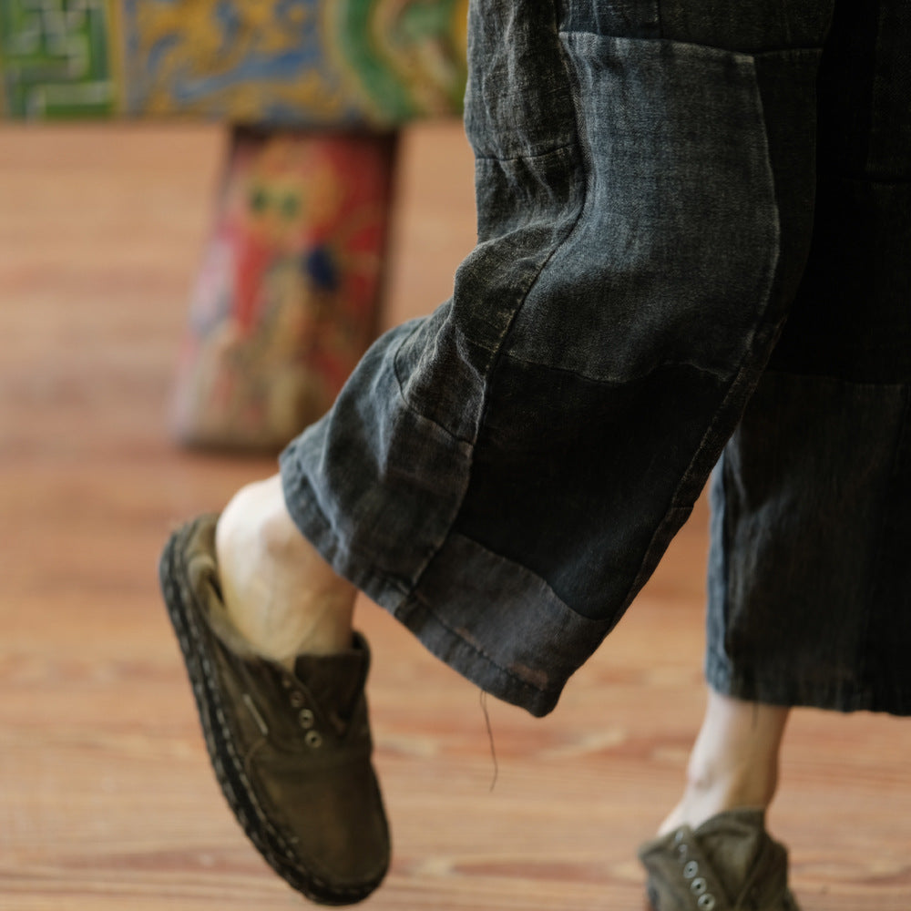 Vintage Patchwork Spring Pants